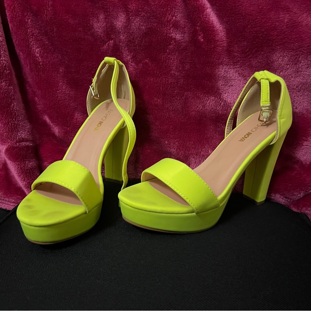 Neon Yellow Heels